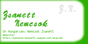 zsanett nemcsok business card